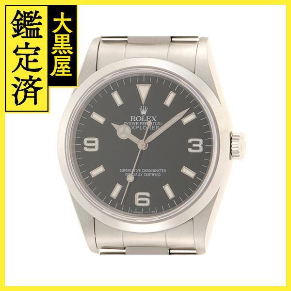 U番年月　ROLEX　ロレックス　エクスプローラーI　14270　SS　ブラック　メンズ　自動(dòng)巻き　2148103704796【432】