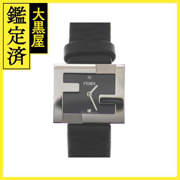 FENDI フェンディ2024年5月並行品 F100101001 レクタンギュラー SS/レザー ブラウン2PD文字盤　クオーツ　EY