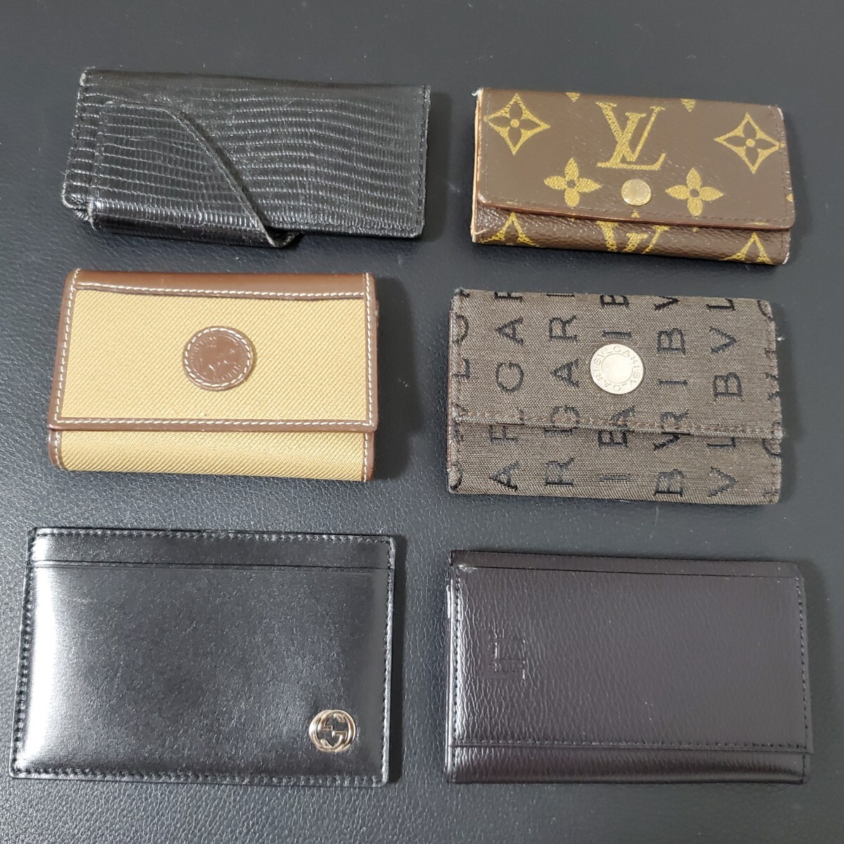 1円～キーケース 5個セット まとめ売り グッチカード入れ ルイヴィトンダンヒル ブルガリ モノグラム 251