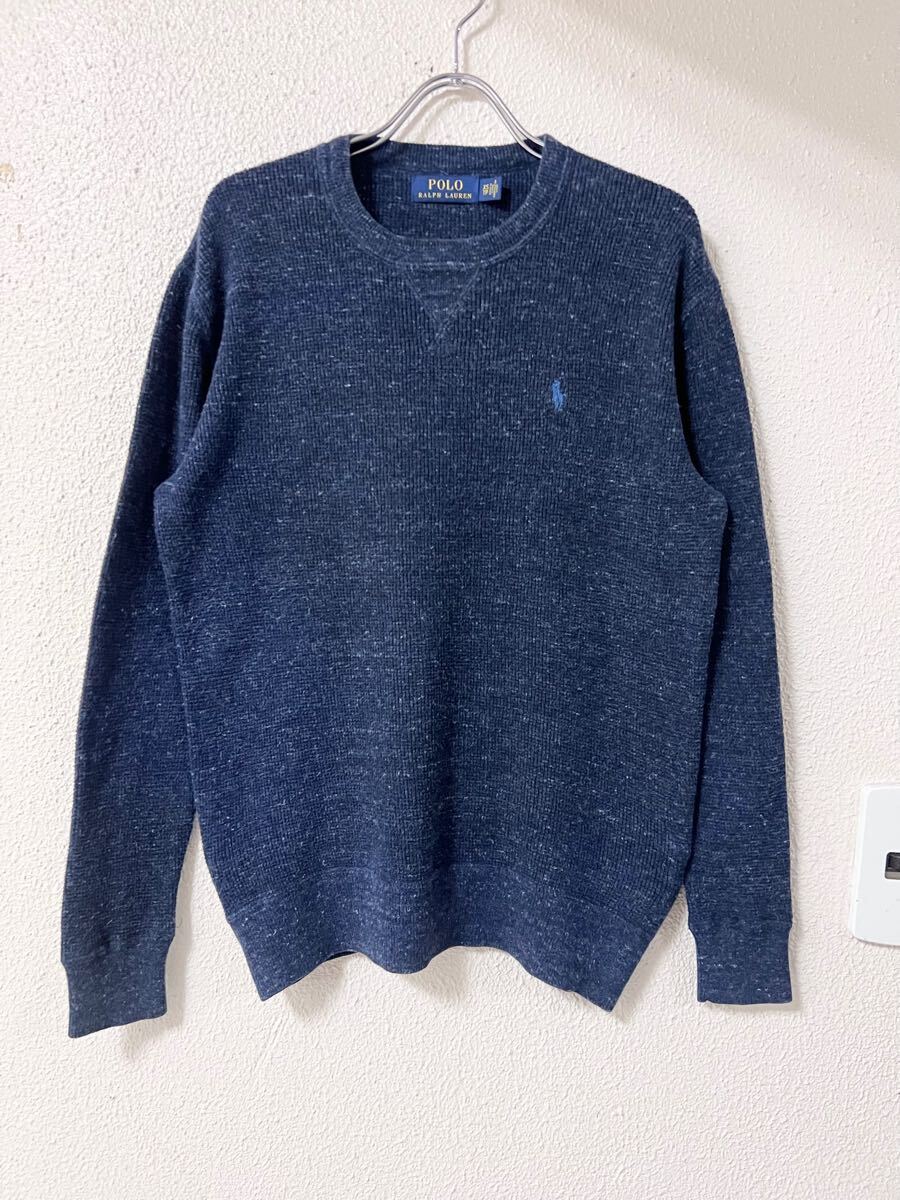 ラルフローレン POLO 片V スウェットデザイン ニット セーター