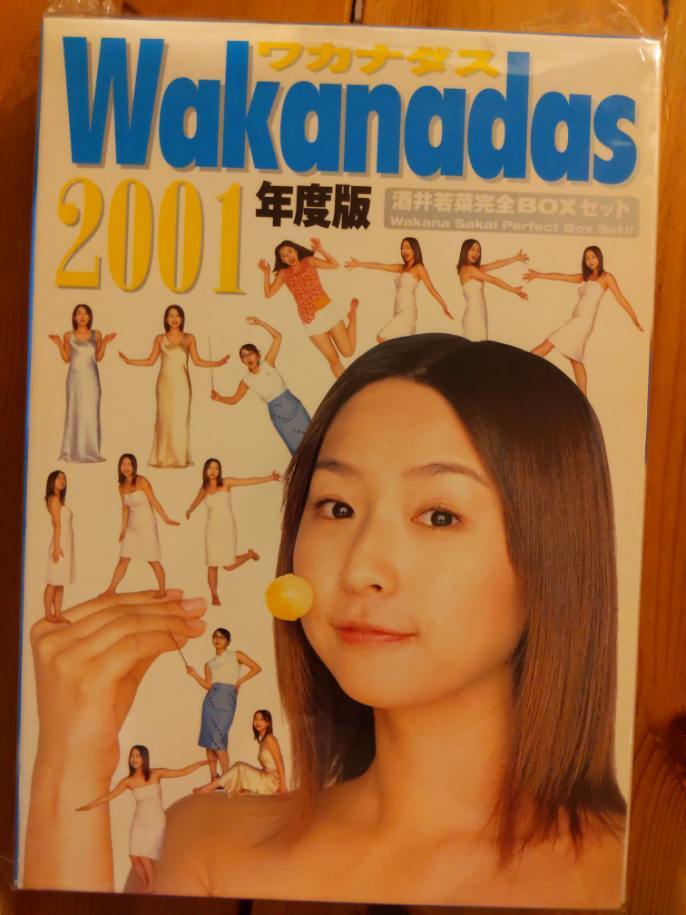 酒井若菜　寫真集　ワカナダス2001年度版 　トレカ6枚?ポスター?栞付き　【中古品】【初版】