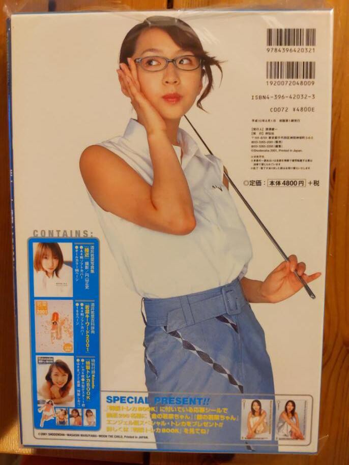 酒井若菜　寫真集　ワカナダス2001年度版 　トレカ6枚?ポスター?栞付き　【中古品】【初版】