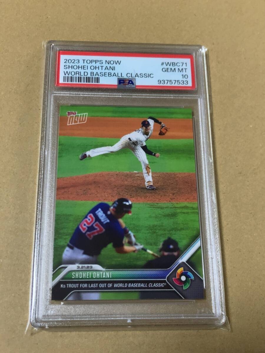 国内外の人気が集結 WBC NOW TOPPS 2023 71 PSA10 トラウト 大谷翔平 Topps