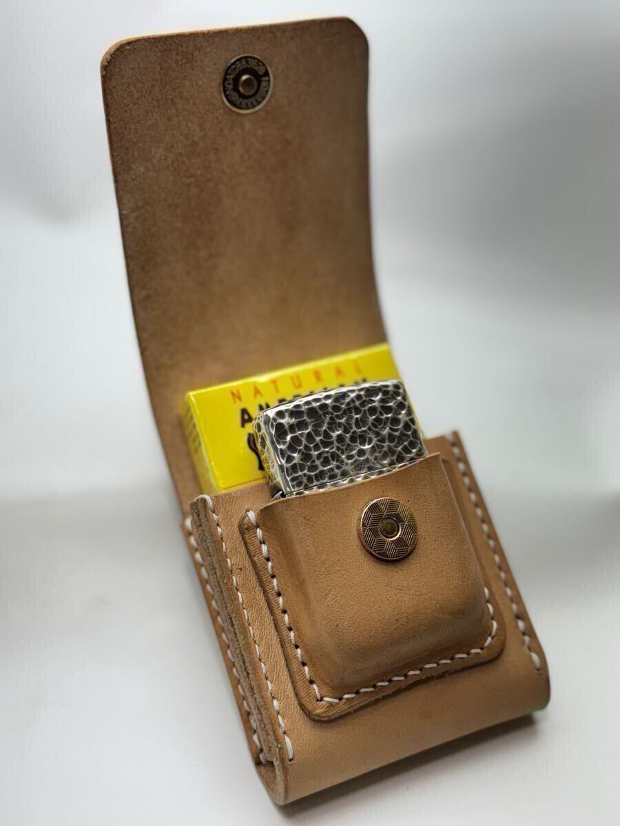 アメスピ タバコケース ZIPPO ジッポー 栃木レザー 牛革製ZIPPO