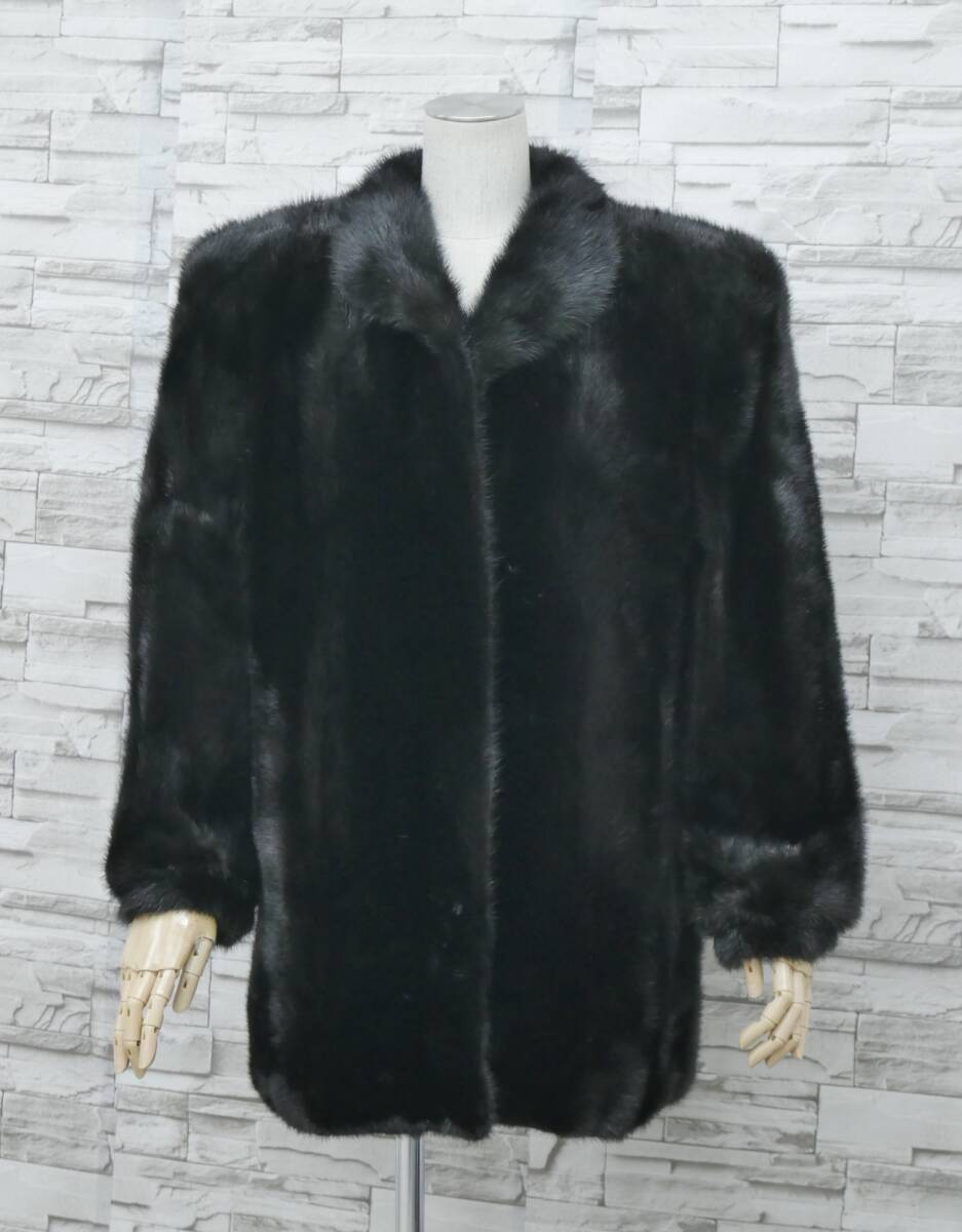 ■ダークミンク■セミロングコート■着丈80cm■トラディショナルスタイル■