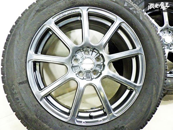 MONZA JAPAN Rバージョン 17インチ 7J +50 PCD100 5H スタッドレスタイヤ付 ホイール 4本 レガシィ インプレッサ BRZ 86 プリウス 棚38B
