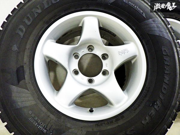 BRIDGESTONE ブリヂストン NR595 16インチ 7J +20 PCD 139.7 6H 265/70R16 タイヤ付 ホイール 4本 ハイエース ランクルプラド サーフ 棚42A