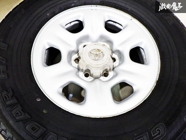 トヨタ 純正 TRN215 215 ハイラックス サーフ スチール ホイール 16インチ 7J +30 PCD 139.7 6H 265/70R16 タイヤ 付 4本 キャップ付 棚42E