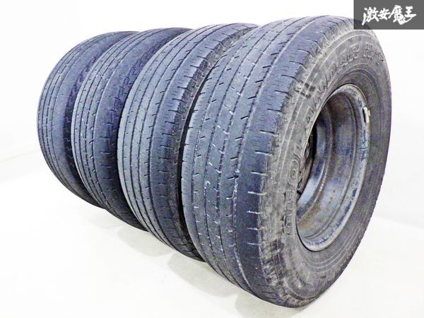 トヨタ 純正 TRN215 215 ハイラックス サーフ スチール ホイール 16インチ 7J +30 PCD 139.7 6H 265/70R16 タイヤ 付 4本 キャップ付 棚42E