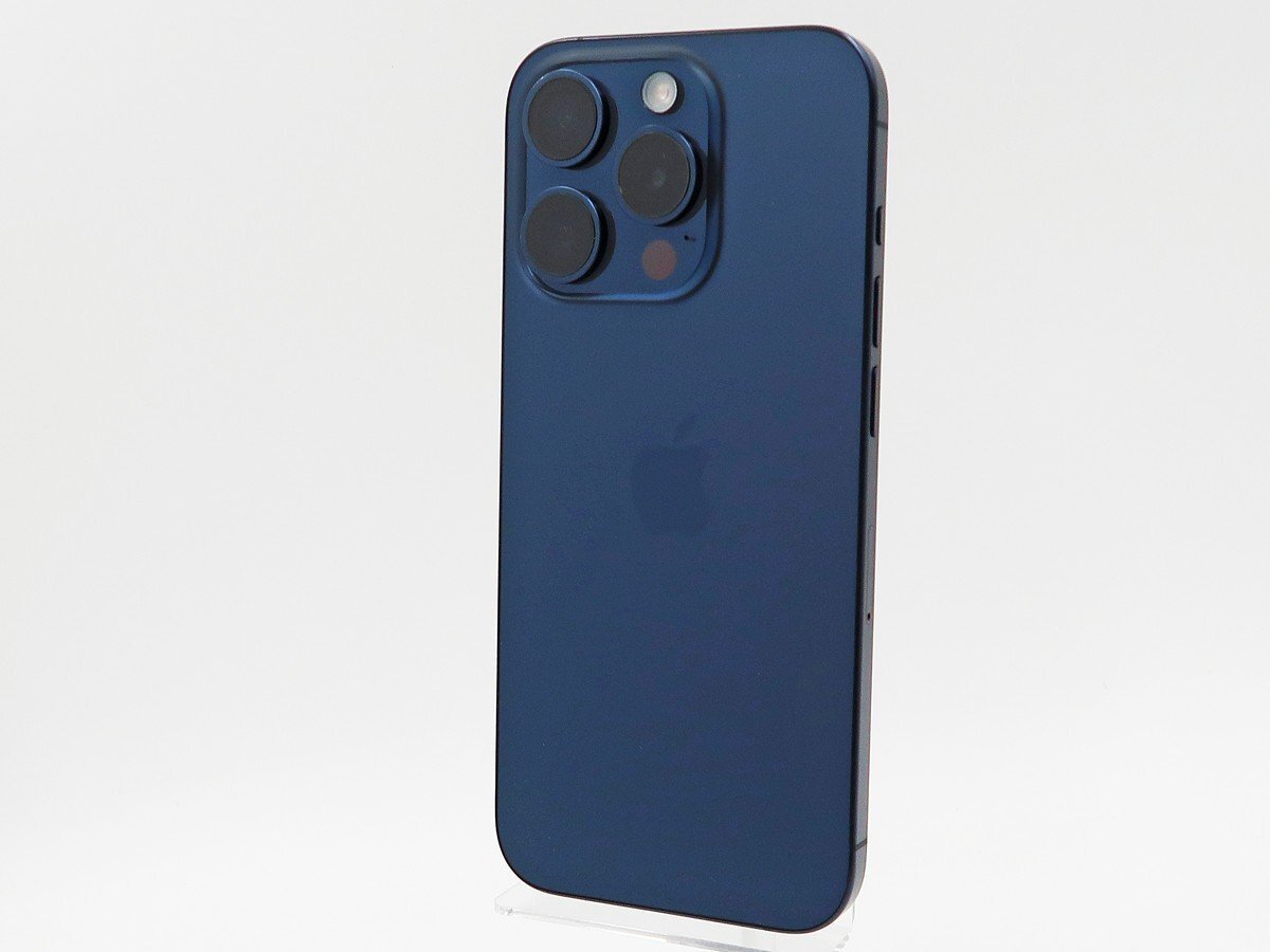◇美品【Apple アップル】iPhone 15 Pro 512GB SIMフリー MTUL3J/A ブルーチタニウム　バッテリー最大容量90％以上