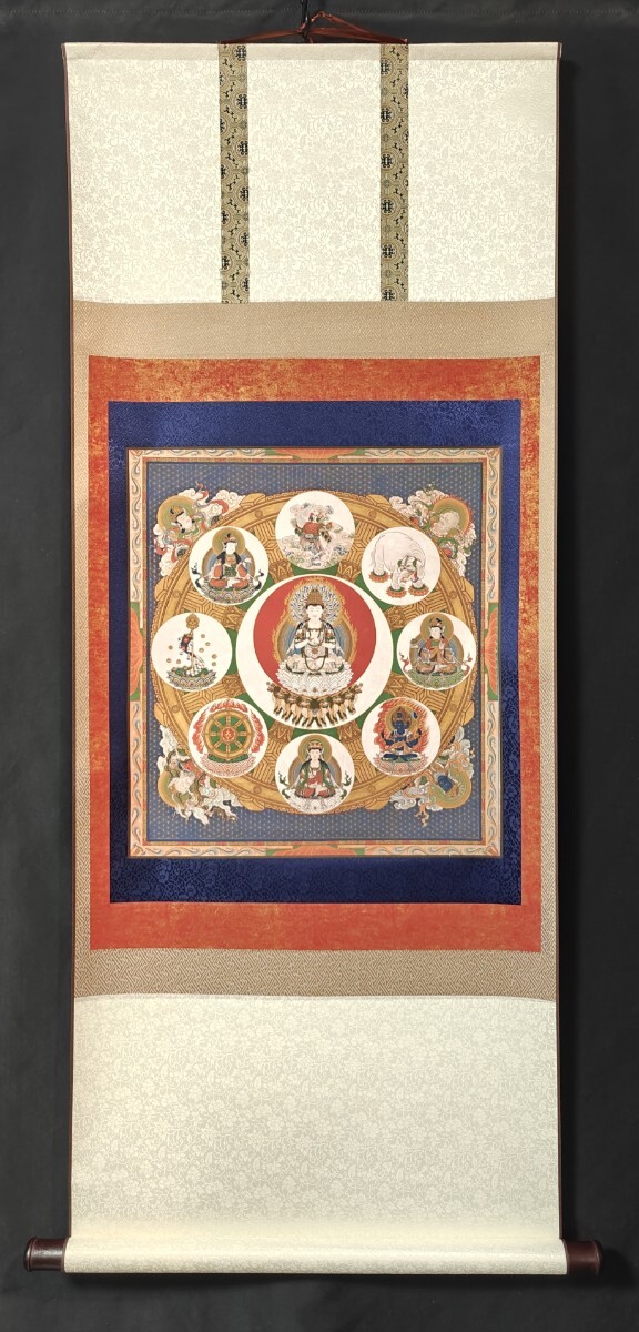 工場直売 Yahoo!オークション 複製 曼荼羅 18世紀 【一字金輪曼荼羅】 - 絵画+タペストリー