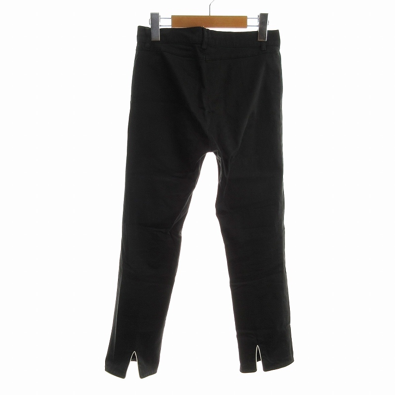 k Miki .k Kumikyoku KUMIKYOKU skinny pants long trousers slit design plain black black /KJ lady's 