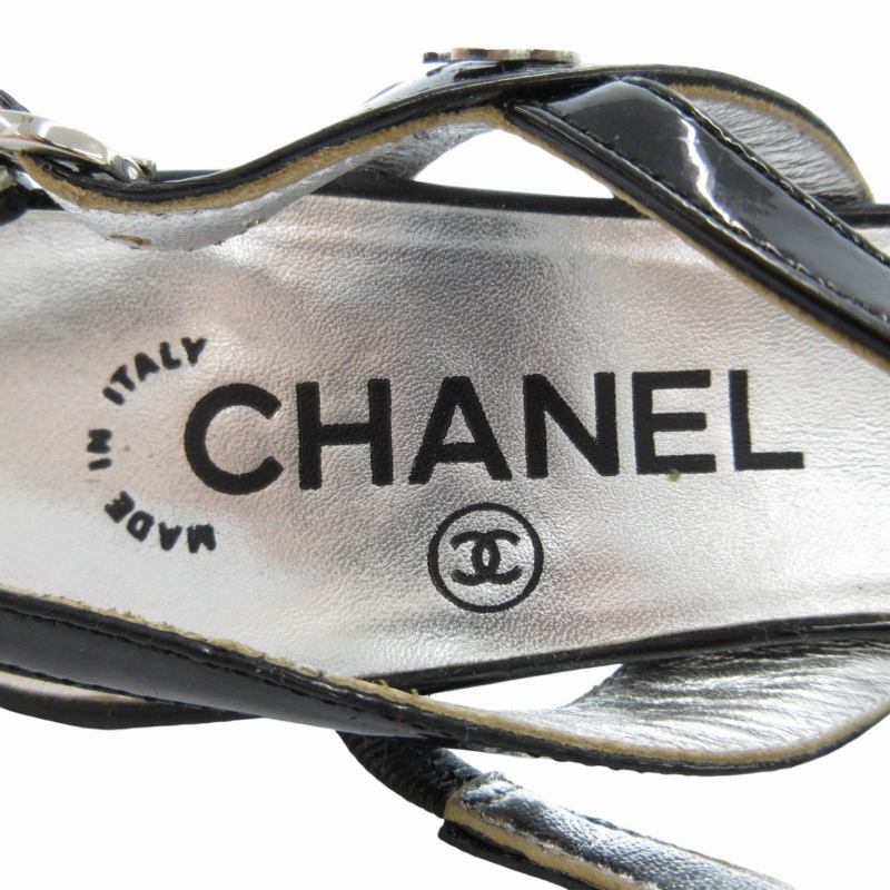 シャネル CHANEL ストラップサンダル シューズ パテントレザー シャネル CHANEL ストラップサンダル シューズ パテントレザー