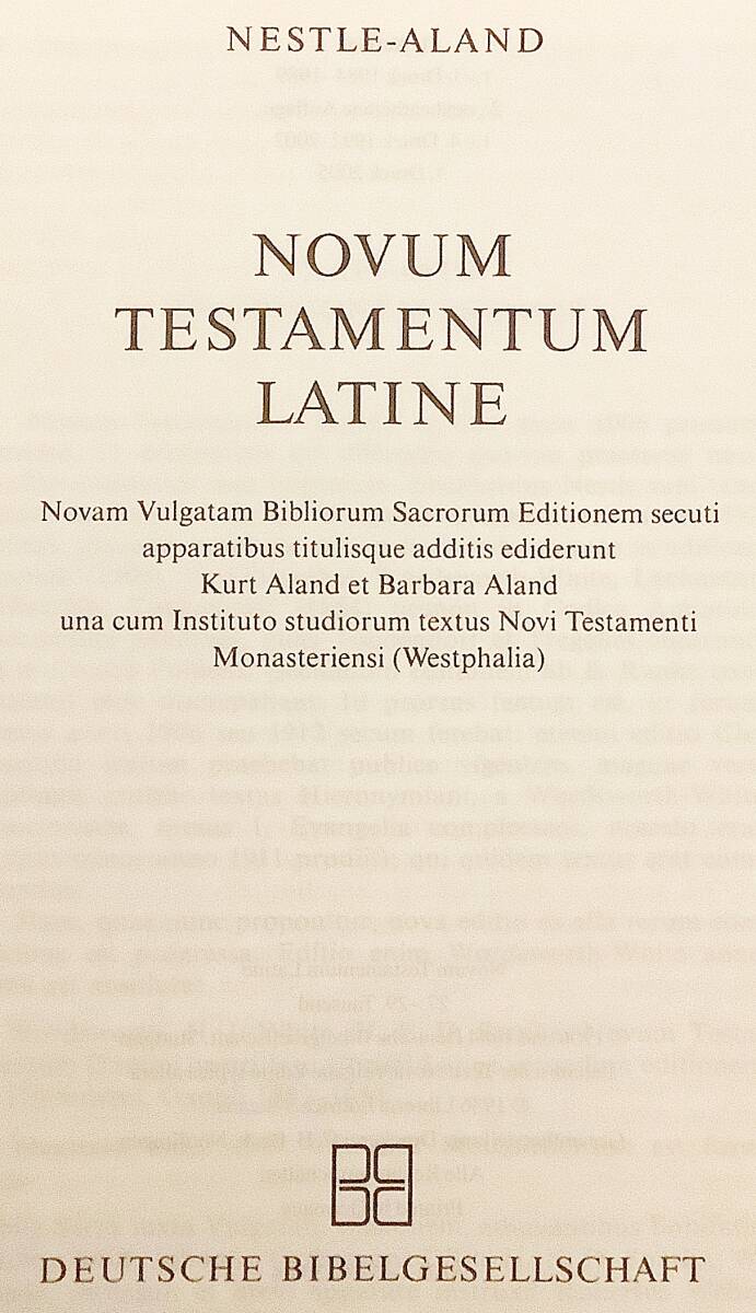 ラテン語洋書 ラテン語訳 新約聖書:新ウルガタ版聖書新版 Novum Testamentum Latine 2005年5版 ○Vulgata ヴルガータ カトリック 公式版(キリスト教)|売買されたオークション情報、Yahoo!オークション(旧ヤフオク!) の商品情報をアーカイブ公開 - オークファン(aucfan ラテン語洋書 ラテン語訳 新約聖書:新ウルガタ版聖書新版 Novum Testamentum Latine 2005年5版 ○Vulgata ヴルガータ カトリック 公式版(キリスト教)|売買されたオークション情報、Yahoo!オークション(旧ヤフオク!) の商品情報をアーカイブ公開 - オークファン(aucfan