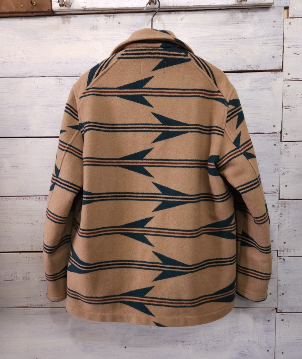 PENDLETON ペンドルトン ブランケットジャケット ネイティブ柄 ウール メンズS ARROW&QUILL コンチョボタン ブルゾン