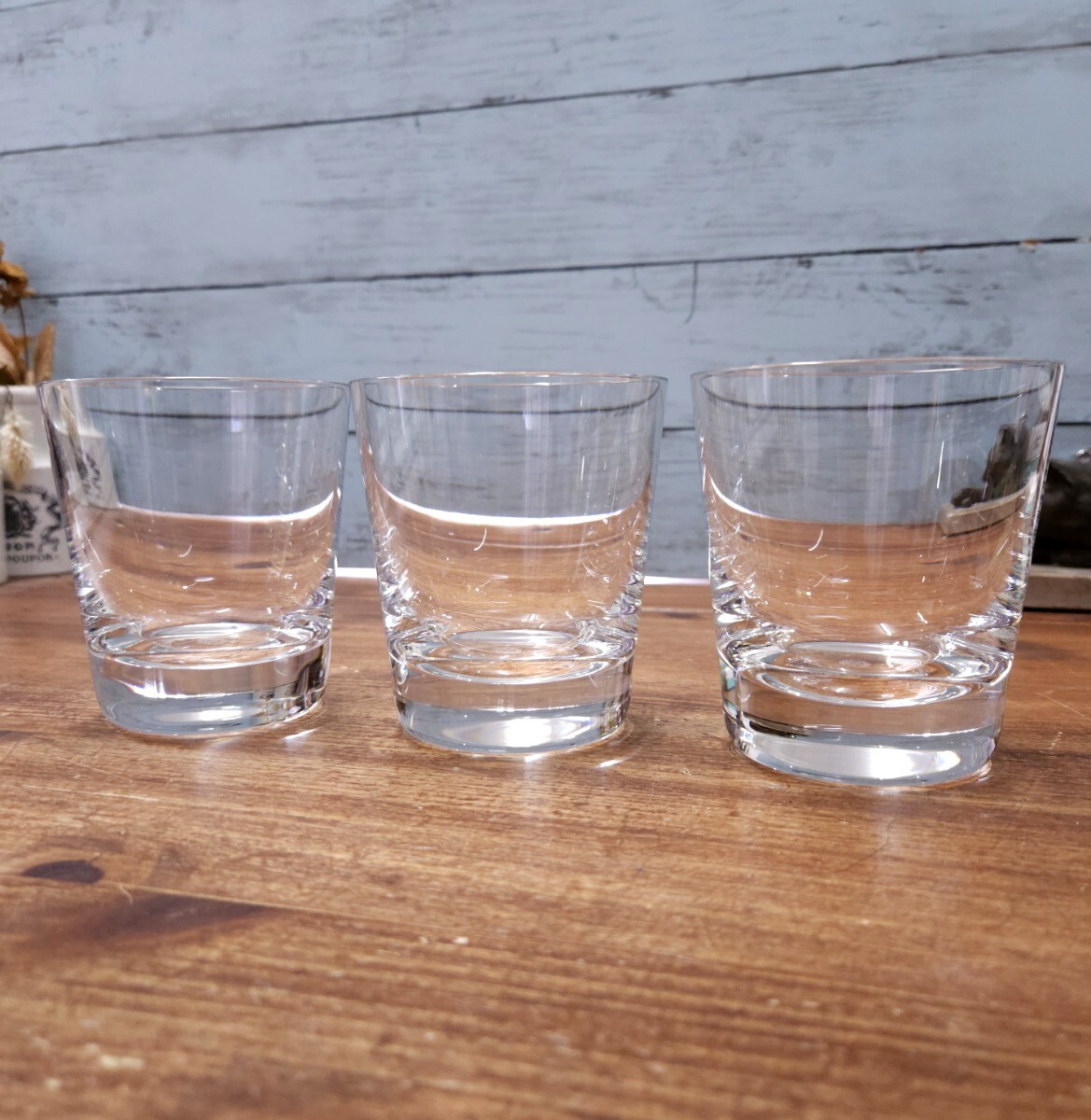美品☆Baccarat バカラ ロックグラス 3客セット アルファ クリスタルガラス タンブラー