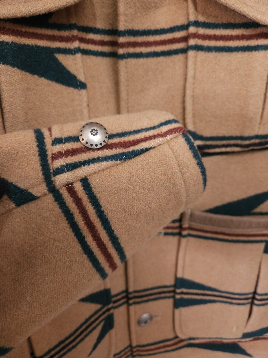 PENDLETON ペンドルトン ブランケットジャケット ネイティブ柄 ウール メンズS ARROW&QUILL コンチョボタン ブルゾン