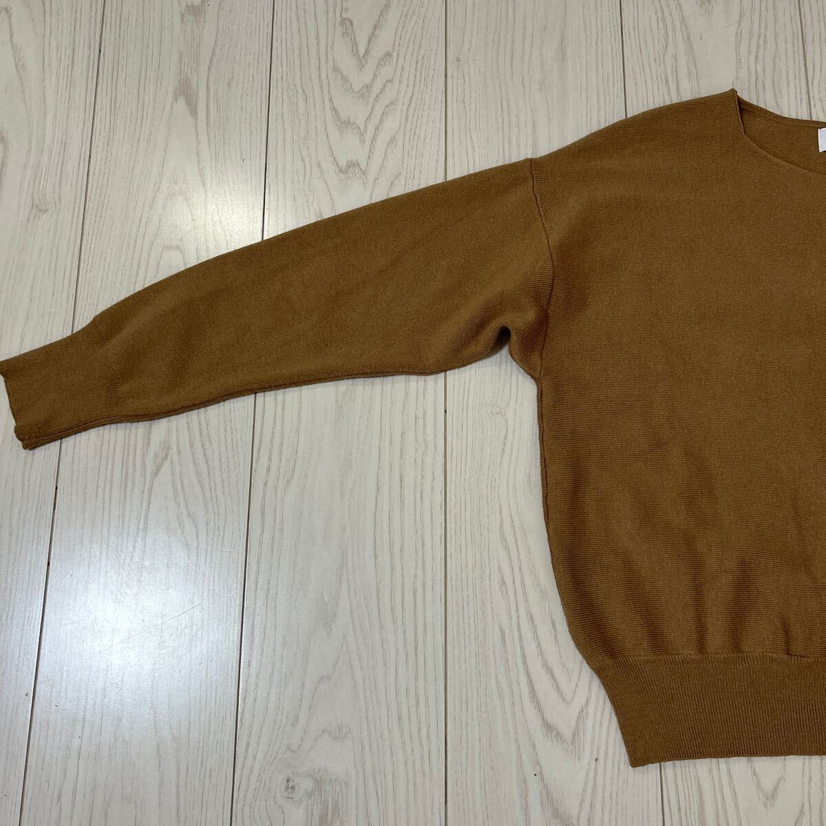 SIMPLICITE' シンプリシテェ 長袖 ニット クルーネック ブラウン フリーサイズ レディース THF-27_画像2