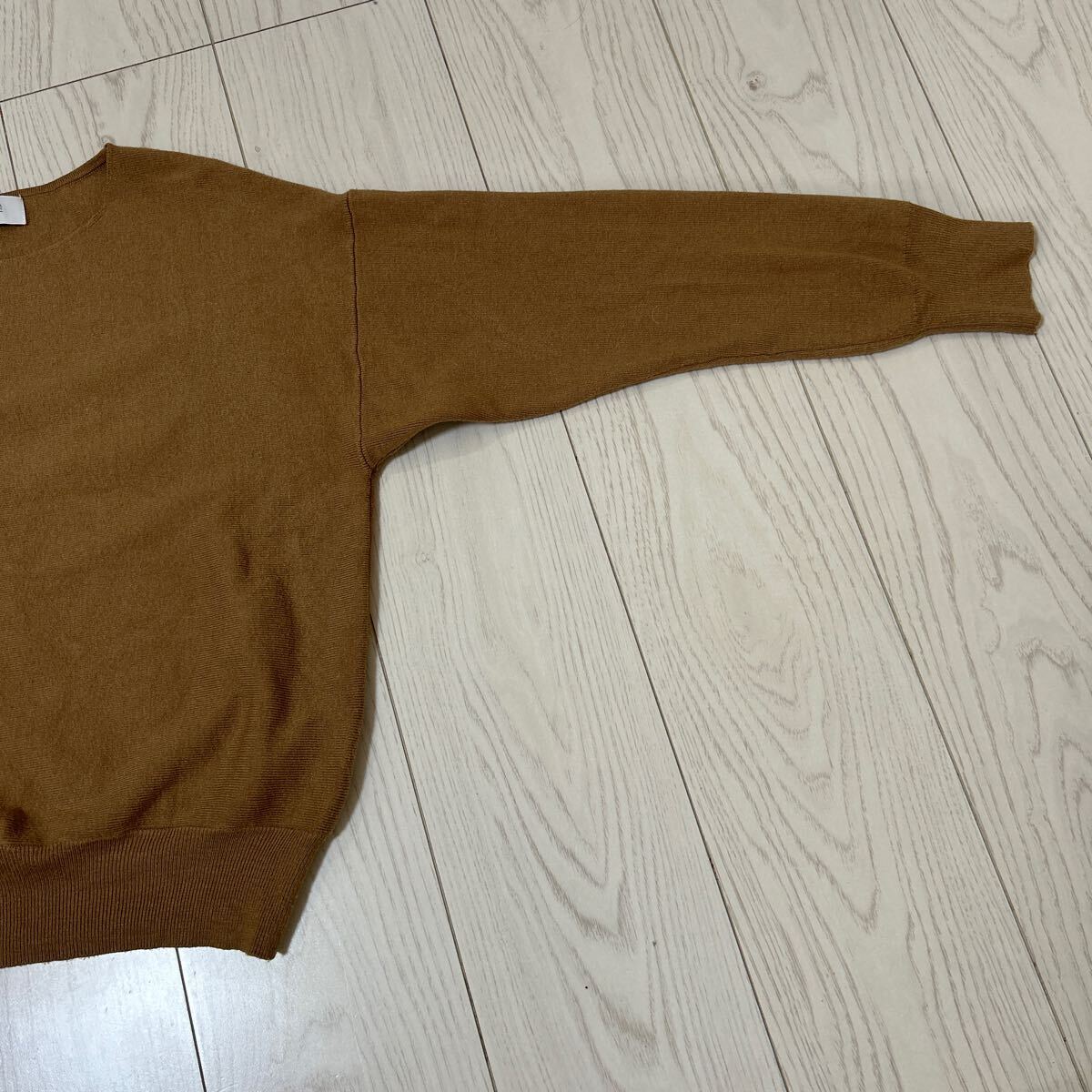 SIMPLICITE' シンプリシテェ 長袖 ニット クルーネック ブラウン フリーサイズ レディース THF-27_画像3