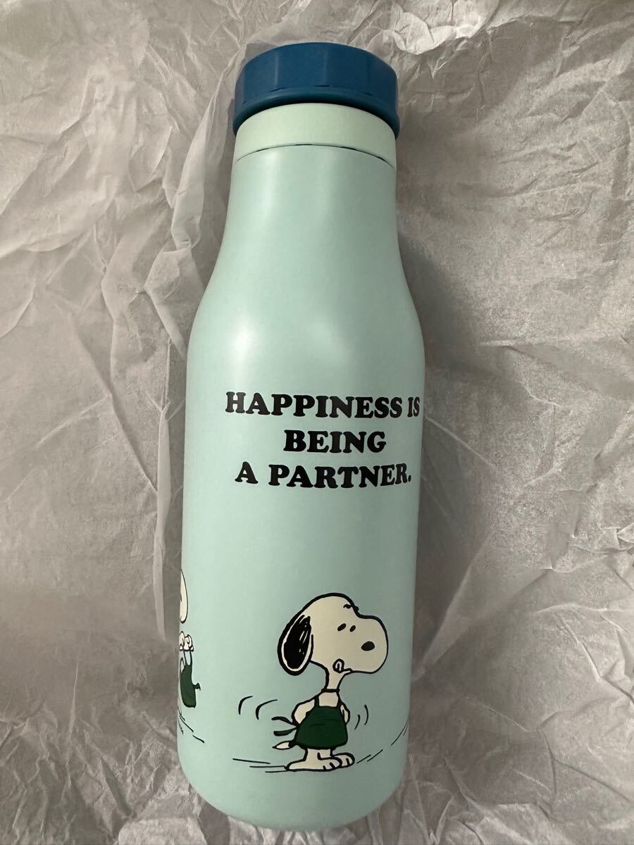 【未使用】スタバ　スヌーピー ボトル　 ステンレスボトル 直飲み 水筒 スターバックス 限定　PEANUTS SNOOPY ケトル ブルー
