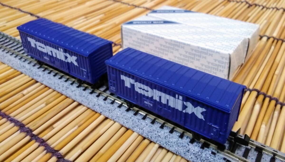 ▼TOMIX▼トミックス博入場記念貨車/ワム80000(ワム89003)/青/ブルー/2両(紙ケース入り)/1989年の銀座松屋デパートの配布品/中古