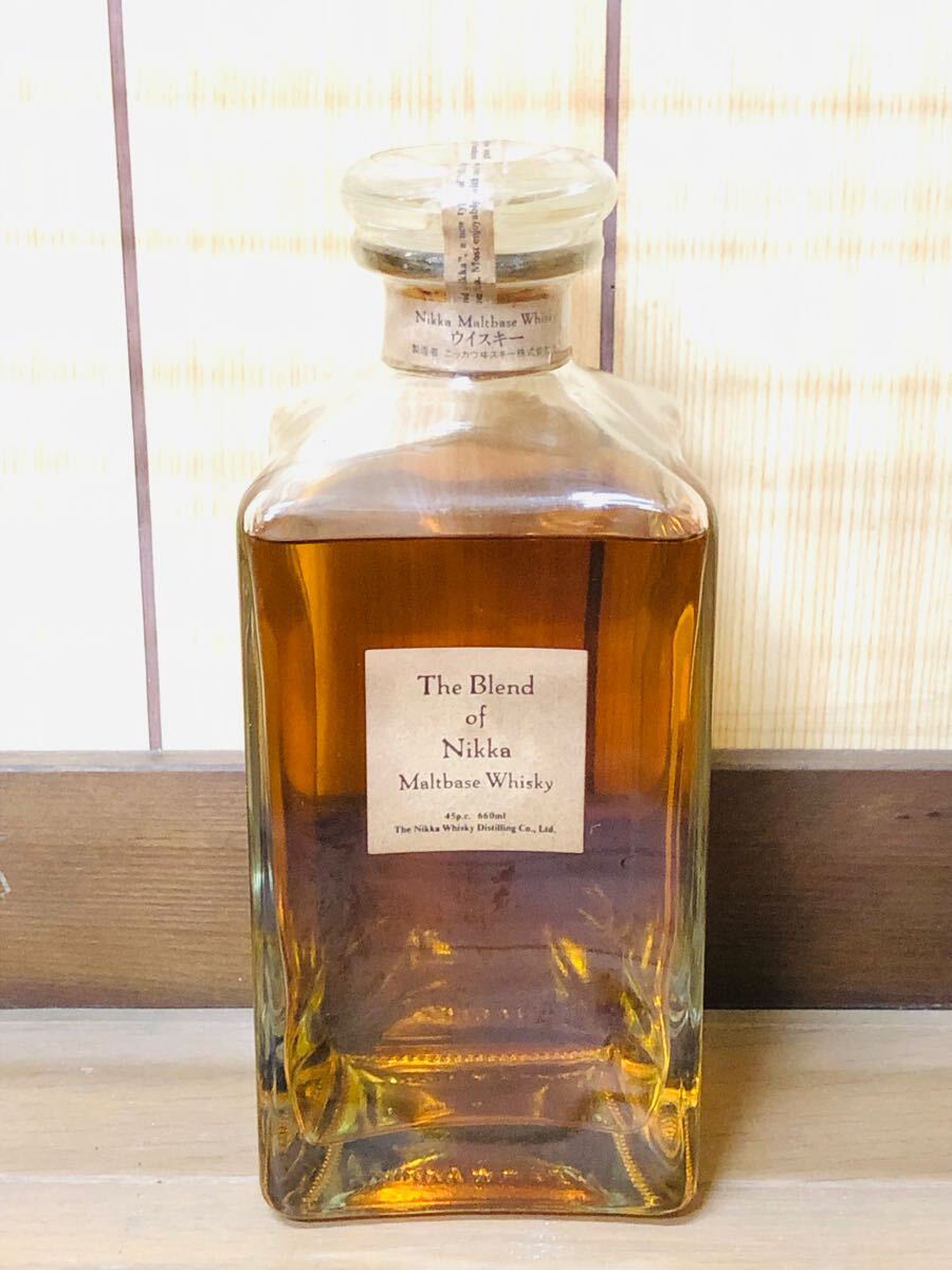 □未開栓 NIKKA The Blend The Blend of Nikka M Taketsuru ニッカ ザ・ブレンド 丸びん 竹鶴政孝 ボトル 660ml 40% ニッカ ウイスキー  Nikka - Blend of Nikka Selection \u0026 X.O Deluxe Brandy Whisky