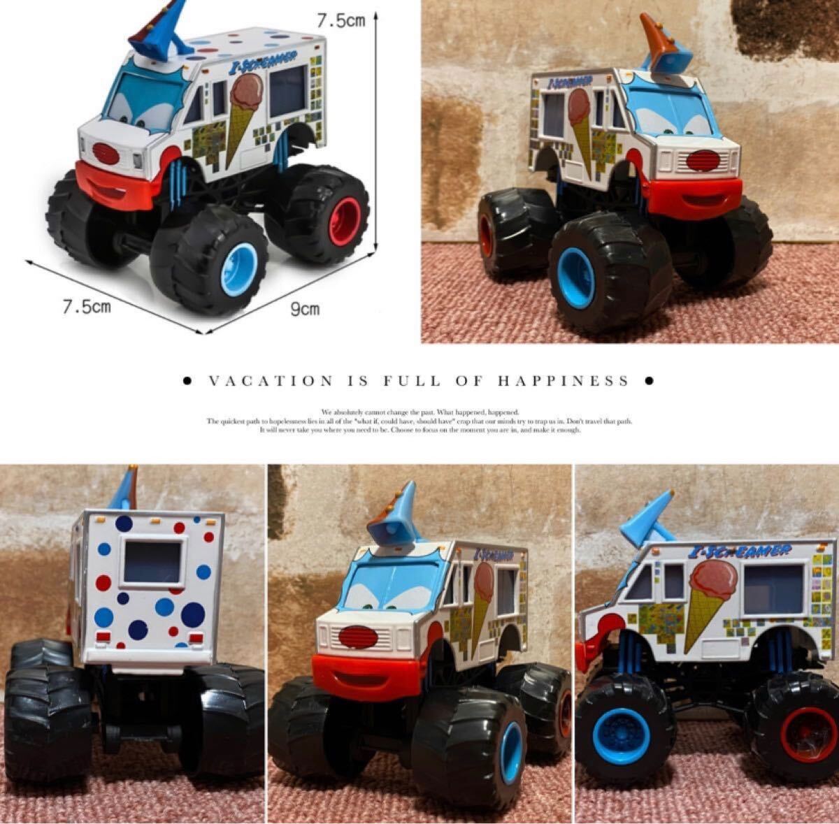 新品未使用　カーズ　モンスタートラック　ディズニーカーズ２　メーターの作りアイスクリーマー　ミニカー モンスタートラック