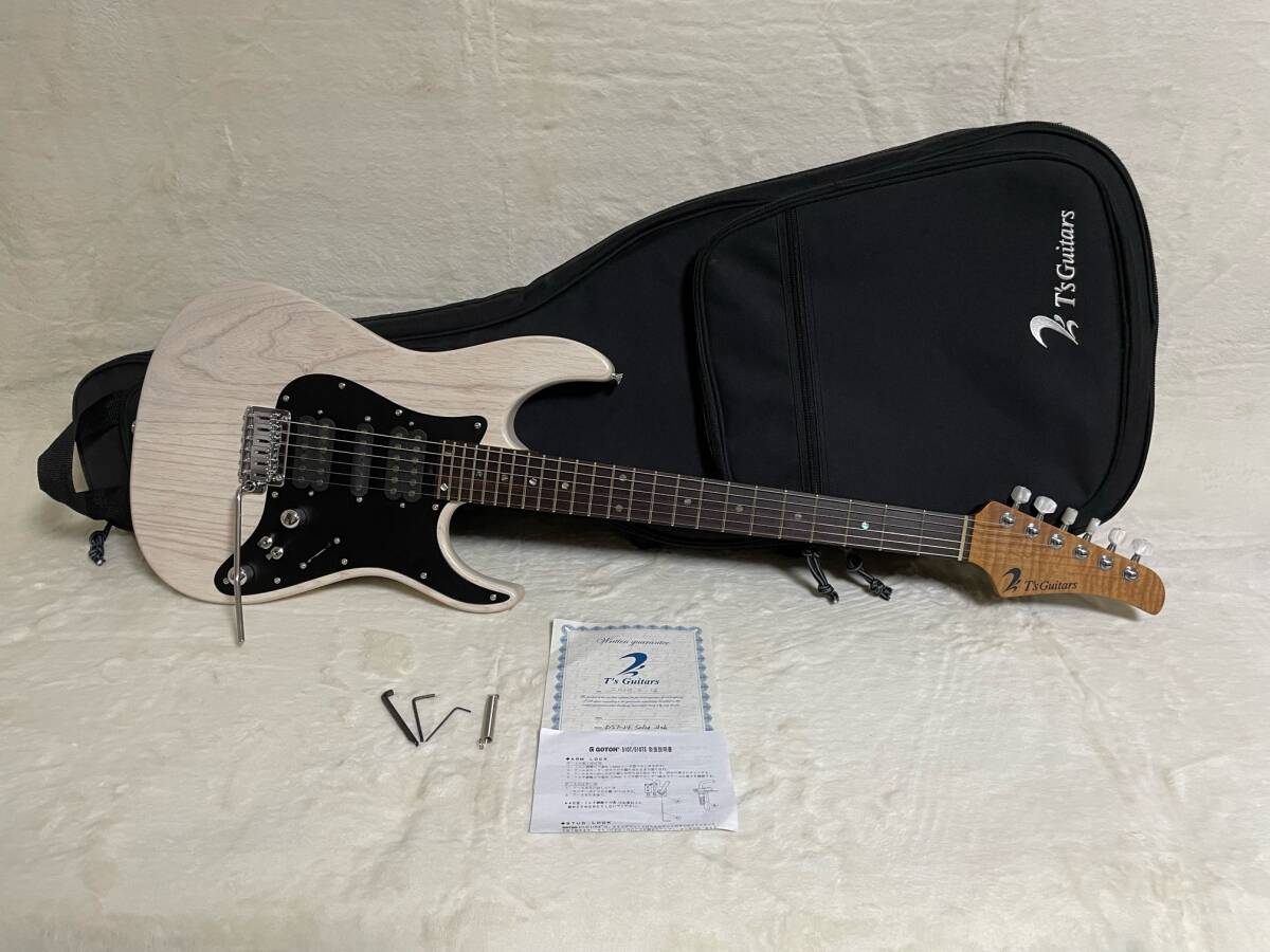 T's Guitars DST-24 Solid Ash Trans White ローストフレイム T's Guitars DST-24 Solid Ash Trans White ローストフレイム