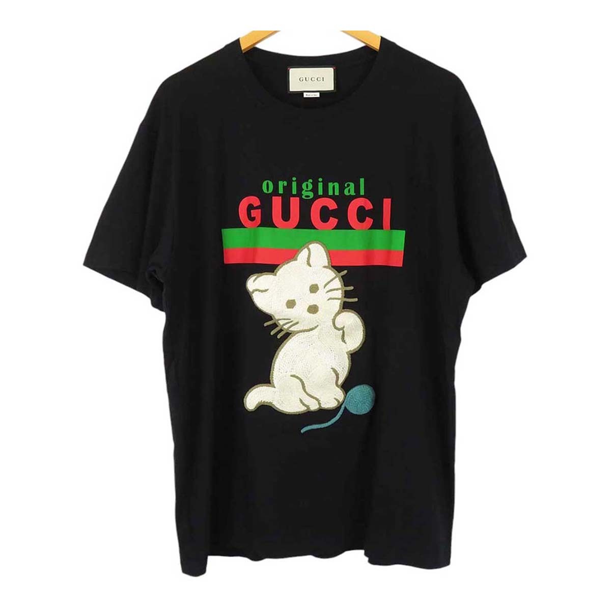 グッチ キャット エンブロイダリー Tシャツ 615044 メンズ グッチ キャット エンブロイダリー Tシャツ 615044 メンズ
