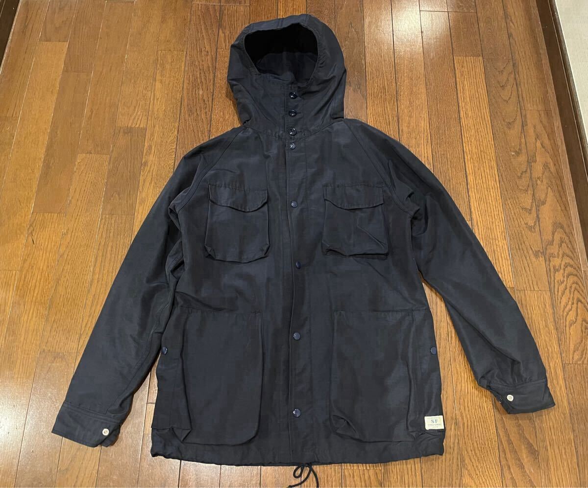 【美品】SASSAFRAS ササフラス マウンテンパーカー DIGS CREW BUD JACKET ネイビー サイズM 