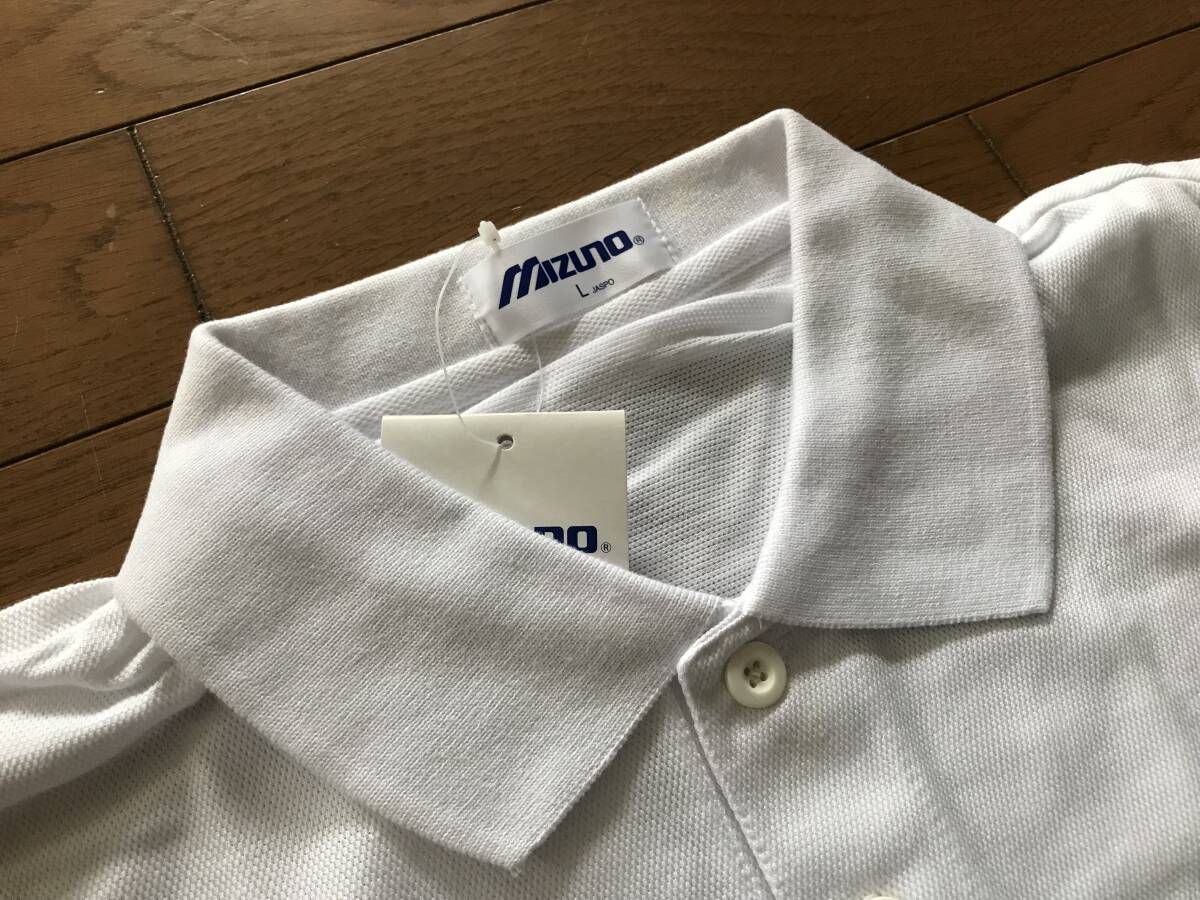  that time thing unused dead stock Mizuno Mizuno short sleeves shirt polo-shirt collar attaching gym uniform product number :87WP-20301 size :L HF4504