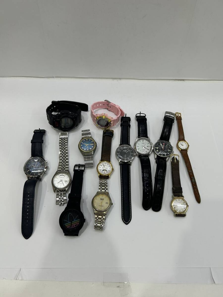 275-MH38) 不動 現状品 腕時計 13点セット まとめ売り BABY-G G-SHOCK アルマーニ アディダス SEIKO 別売不可 