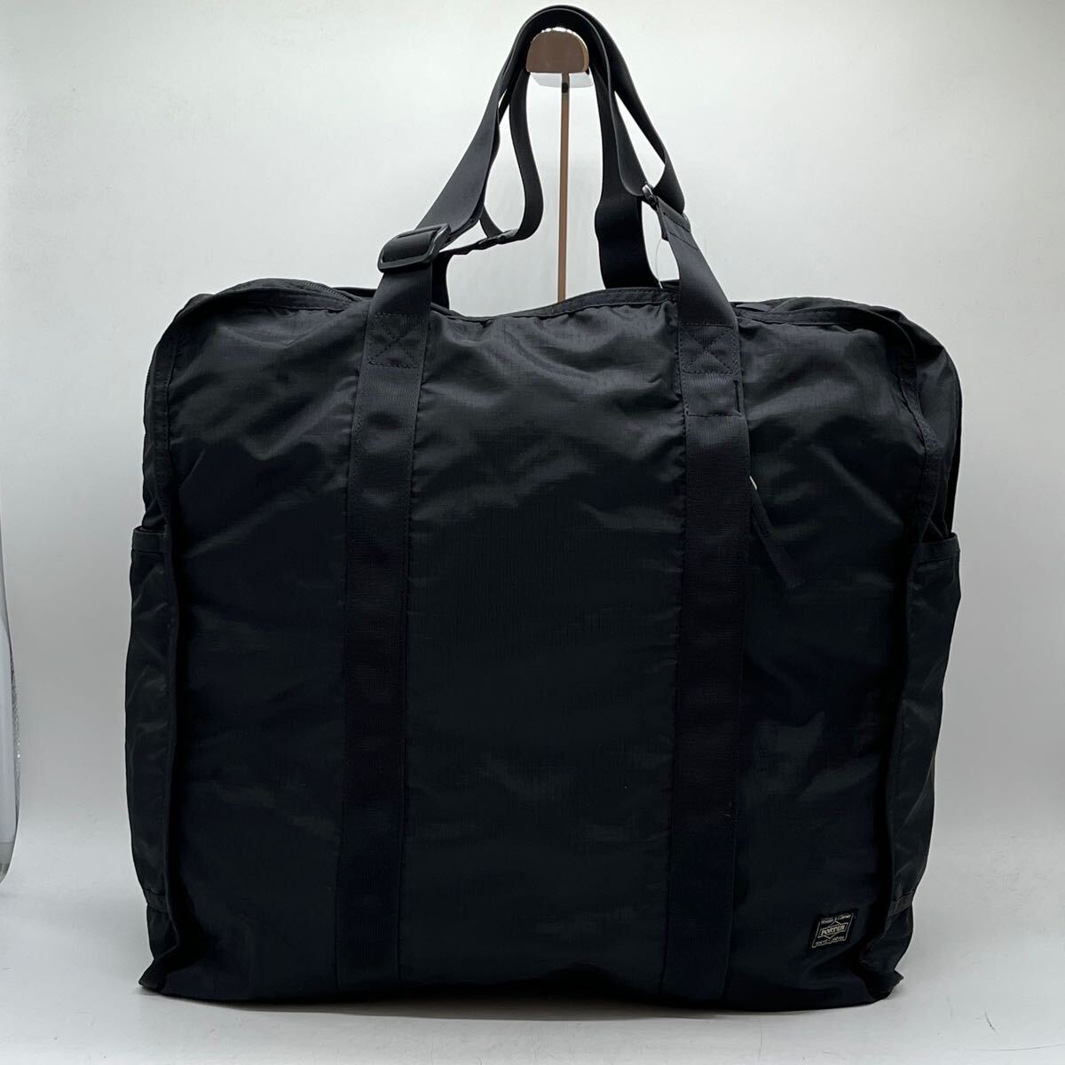 ★BN2084●PORTER RIPSTOP ポーター リップストップ トートバッグ ナイロン ブラック 大容量 鍵付き