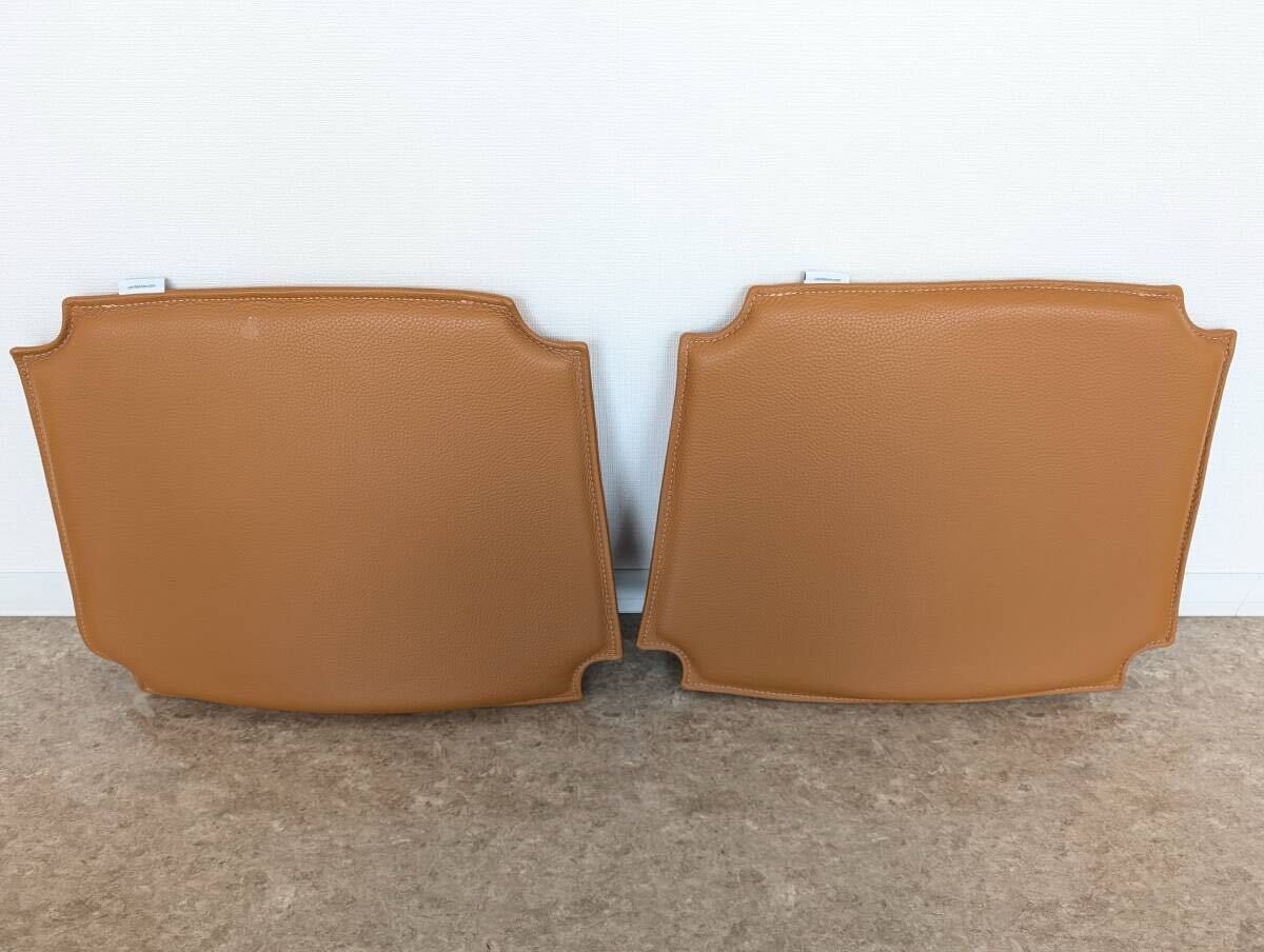【美品】Carl Hansen&son カールハンセン&サン Yチェア専用クッション ブラウン レザー　2枚セット