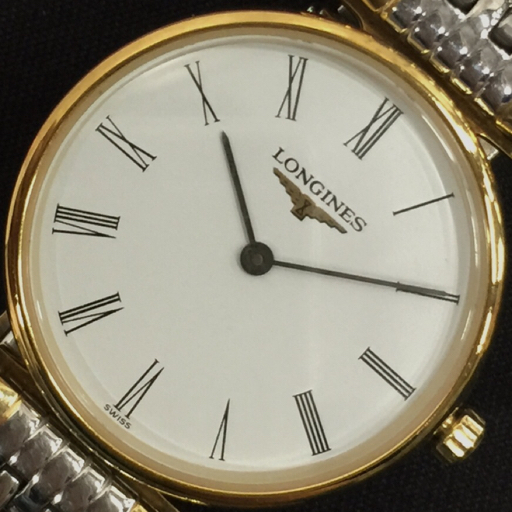 ロンジン ザ・グランドクラシック クォーツ 腕時計 L4.135.2 未稼働品 レディース ホワイト文字盤 QR102-205