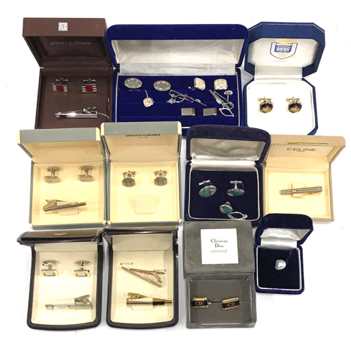 1円 クリスチャン ディオール カフス 他 セリーヌ タイピン / イブサンローラン 等 アクセサリー まとめ セット