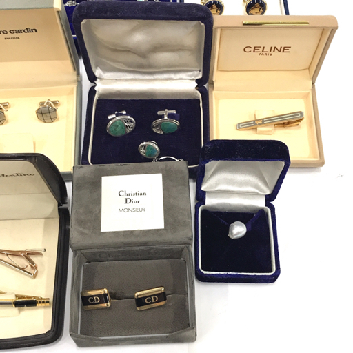 1円 クリスチャン ディオール カフス 他 セリーヌ タイピン / イブサンローラン 等 アクセサリー まとめ セット