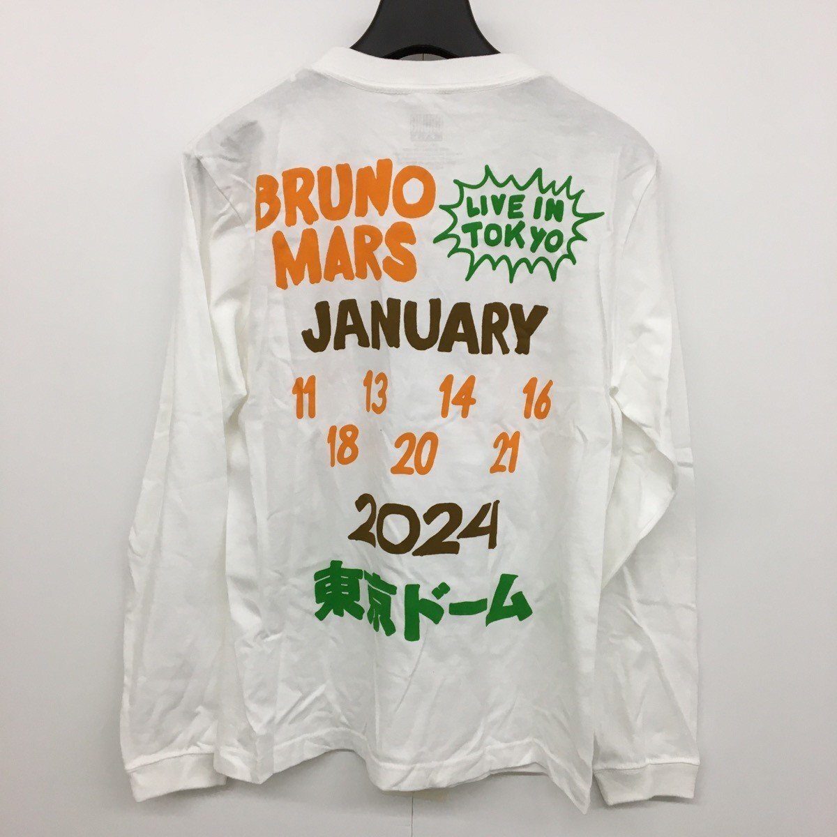 S размер голубой noma-zBruno Mars 2024 Tokyo Dome товары длинный рукав [D0182]