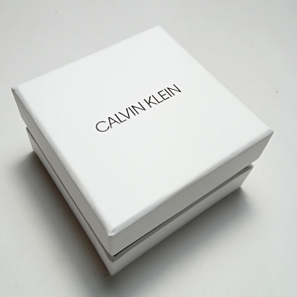 【ckc2】CALVIN KLEIN CKカルバンクライン カフス カフリンクス シルバー×クリアストーン スクエア 新品_画像5