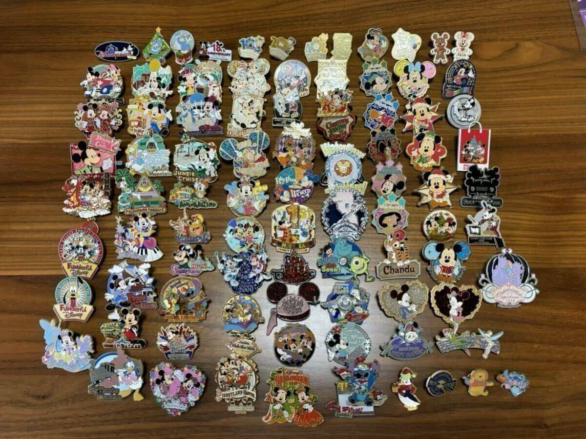 ディズニーピンバッジ パーク購入等 87個セット まとめ売り