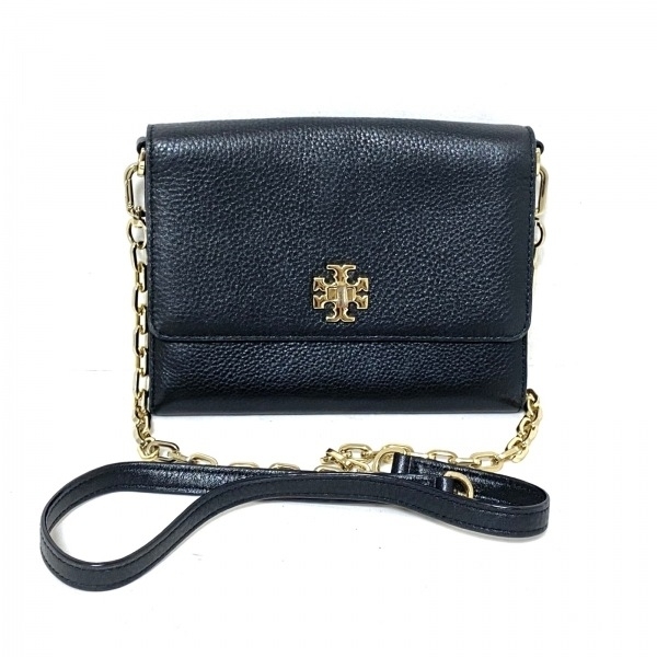 トリーバーチ TORY BURCH - レザー 黒 チェーンウォレット 財布