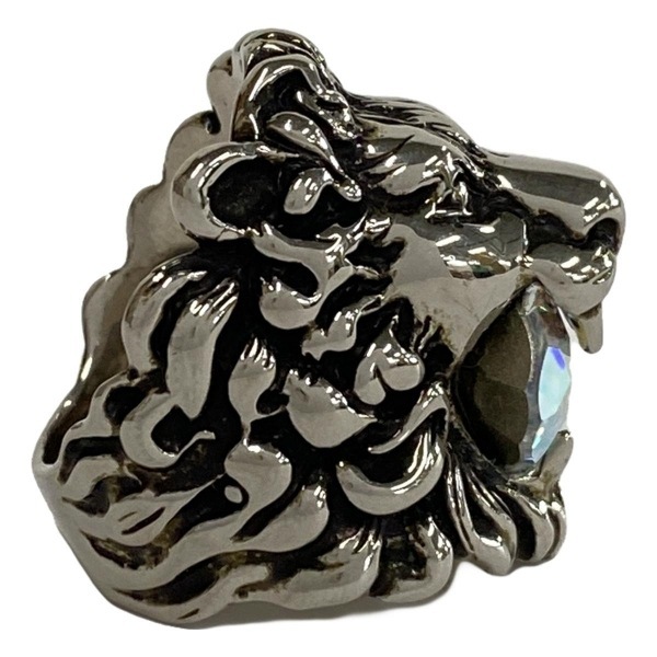 GUCCI ライオンヘッド シルバーリング gucci lion hed crystal silver ring 16号 | requality