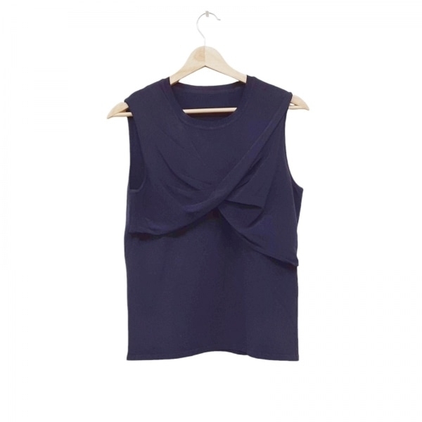 フォクシー FOXEY ノースリーブセーター/ニット サイズ42 L 37058 - ダークネイビー レディース リボン トップス