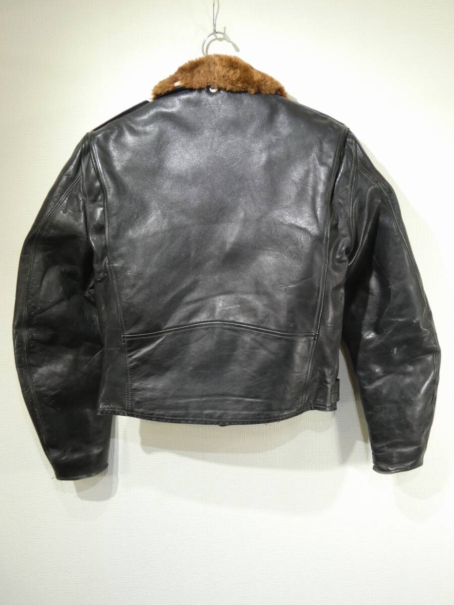レア 50s 50年代 ビンテージ PENNEY'S ペニーズ ホースハイド W ダブル ライダース モーターサイクル レザー ジャケット SIZE 40 30s 40s