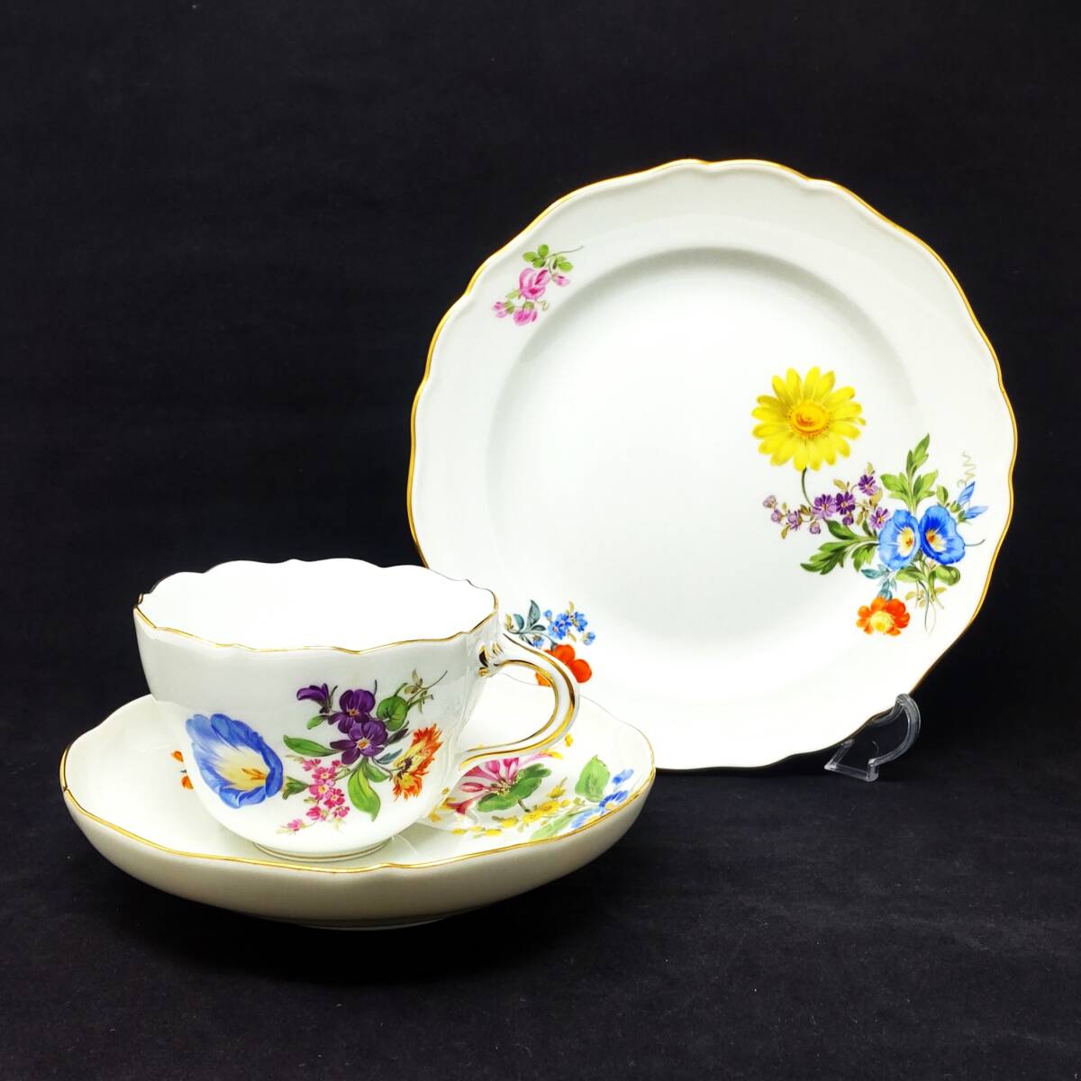 1級品】Meissen マイセン 朝顔 4つ花 ベーシックフラワー 兼用 1級品】Meissen マイセン 朝顔 4つ花 ベーシックフラワー 兼用