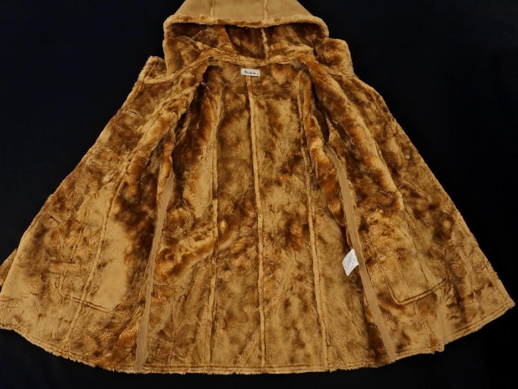 Pao?de?lo パオデロ ムートン調(diào) フーディー ジャケット size2/ベージュ ◆■ ☆ eid0 レディース