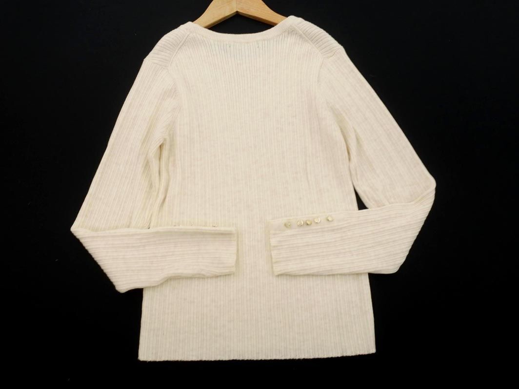 GLOBAL WORK グローバルワーク クルーネック リブ ニット カットソー sizeM/アイボリー ◇■ ☆ eja2 レディース