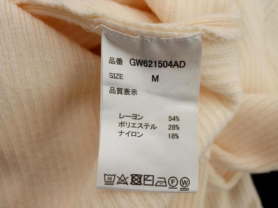 GLOBAL WORK グローバルワーク モックネック リブ ニット カットソー sizeM/オフホワイト ◇■ ☆ eja2 レディース