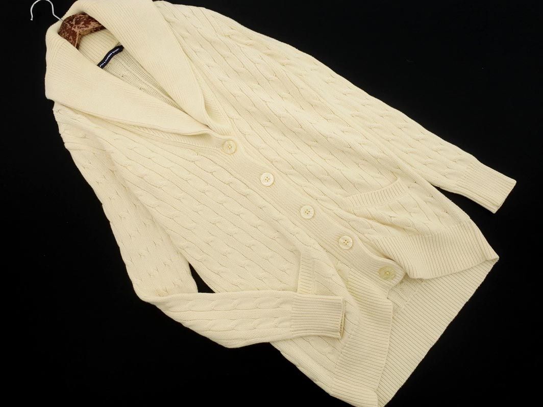 Ralph Lauren ラルフローレン SPORT スポーツ ショール カーディガン sizeM/アイボリー ◇■ ☆ eja2 レディース