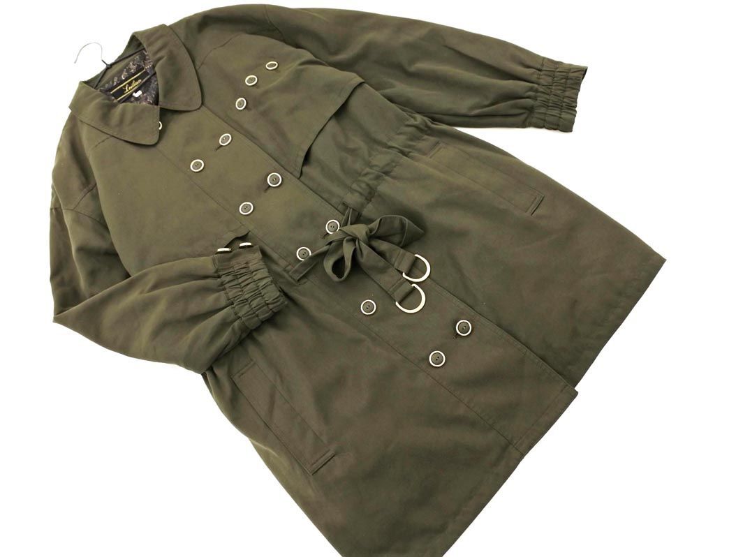 Leilian レリアン ダブルボタン コート size9/カーキ ◇■ ☆ eja1 レディース